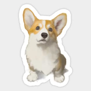 Cute Corgi Drawing Sticker